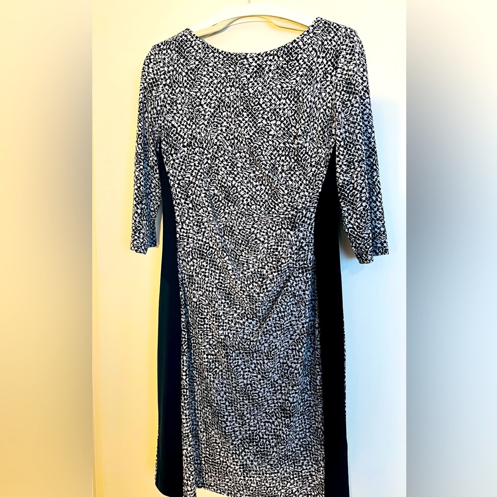 Lauren Ralph Lauren black and white midi dress, size 14